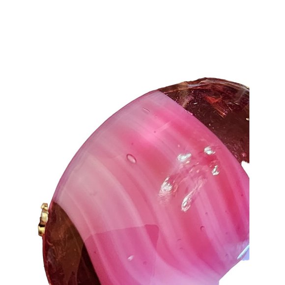 Vintage Porphyry Glass and Brass Brooch (A2244) - Picture 3 of 5